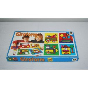 Vintage Giroform Puzzle Game by Diset Home School Matching Shapes Complete
